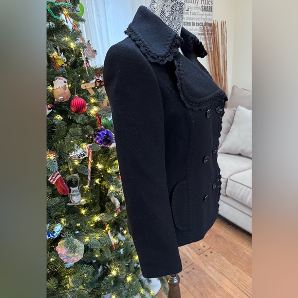 DOLCE & GABBANA COAT. Black vintage coat with leopard pattern on the inside. - Picture 3 of 8